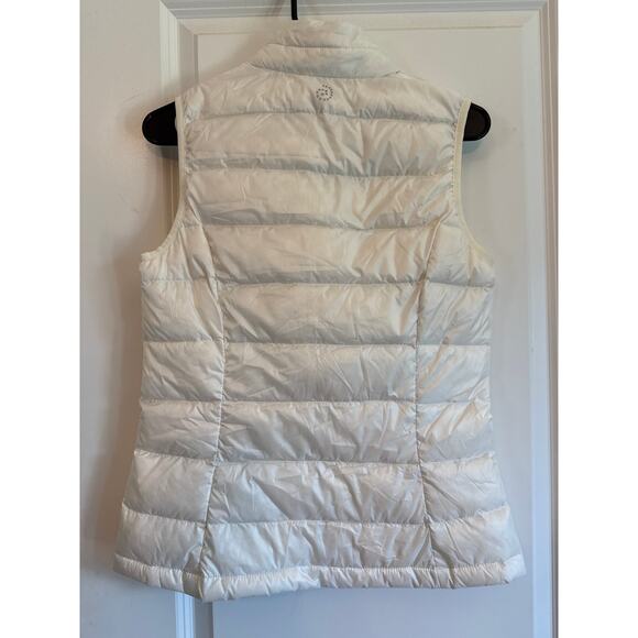 Be Inspired Packable Down Puffer Vest White Ivory Small NWT Travel Cozy - Picture 3 of 7
